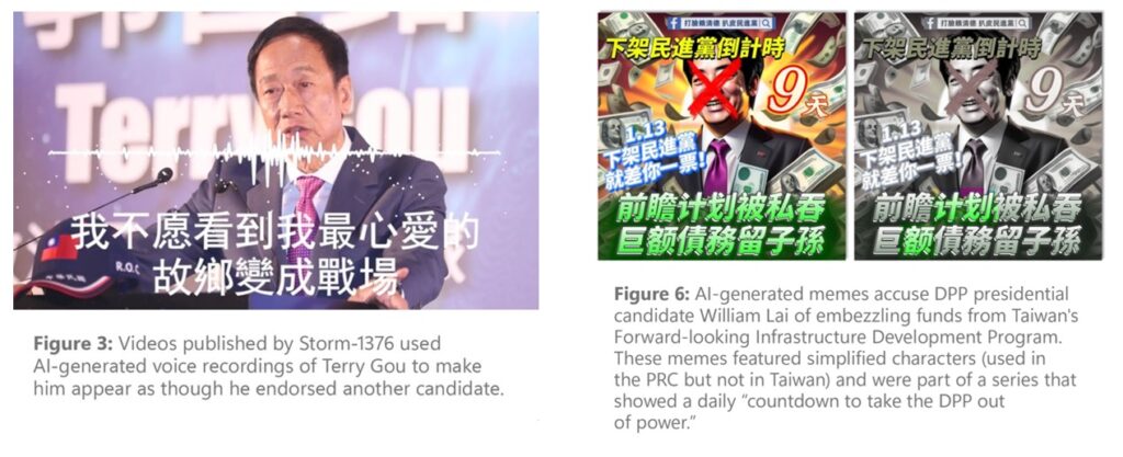 生成AIを利用した台湾総統選への介入