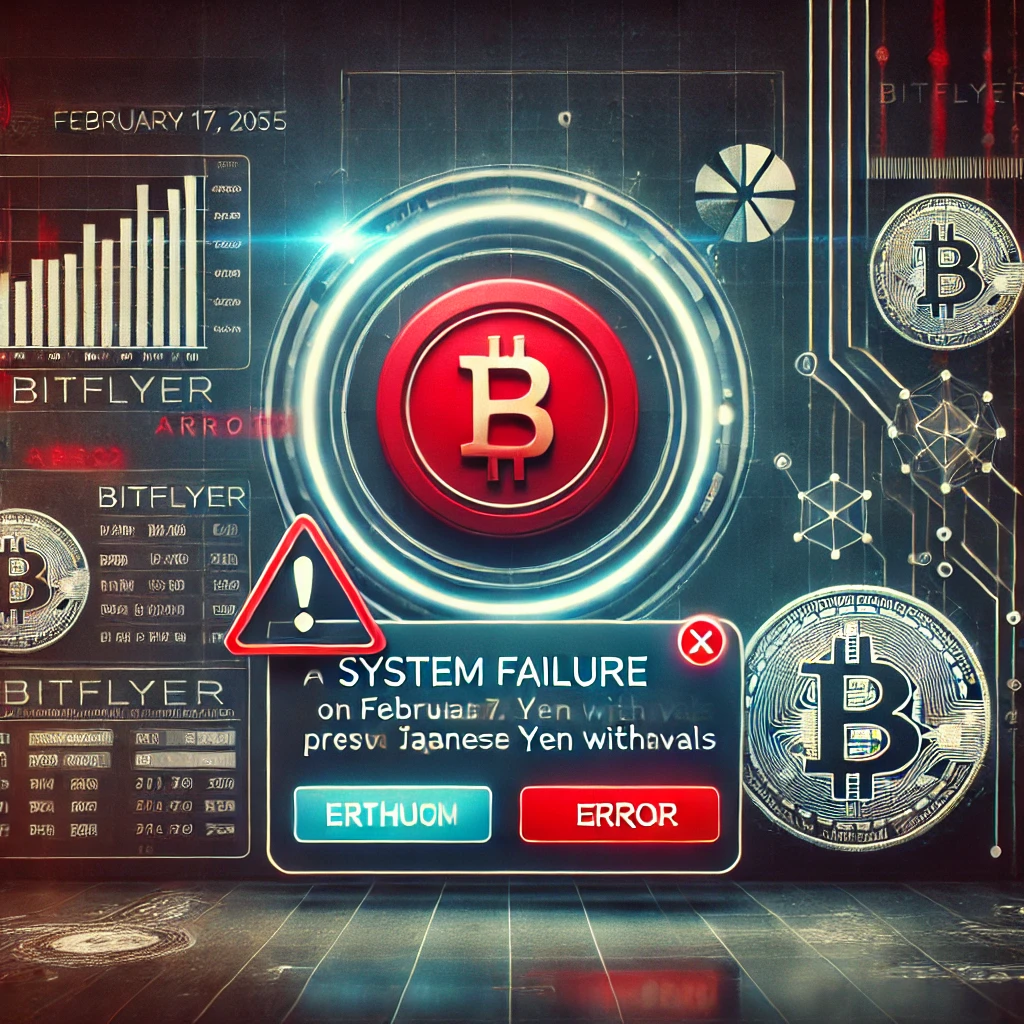 bitFlyer（ビットフライヤー）、システム不具合で日本円の出金ができない状態に（2025年2月17日）|システム障害、不具合のニュース