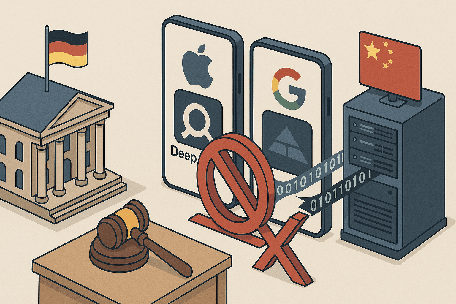 ドイツ、DeepSeekをAppleおよびGoogleのアプリストアからの排除要請-データが中国へ違法移転と判断