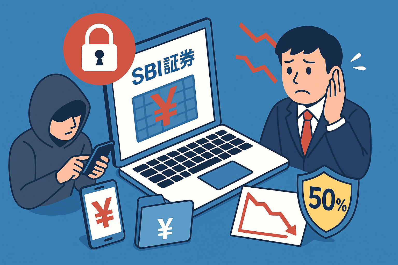 証券口座乗っ取り、SBI証券は半額補償で約80億円の損失計上