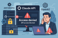 Anthropic、OpenAIのClaude APIアクセスを停止