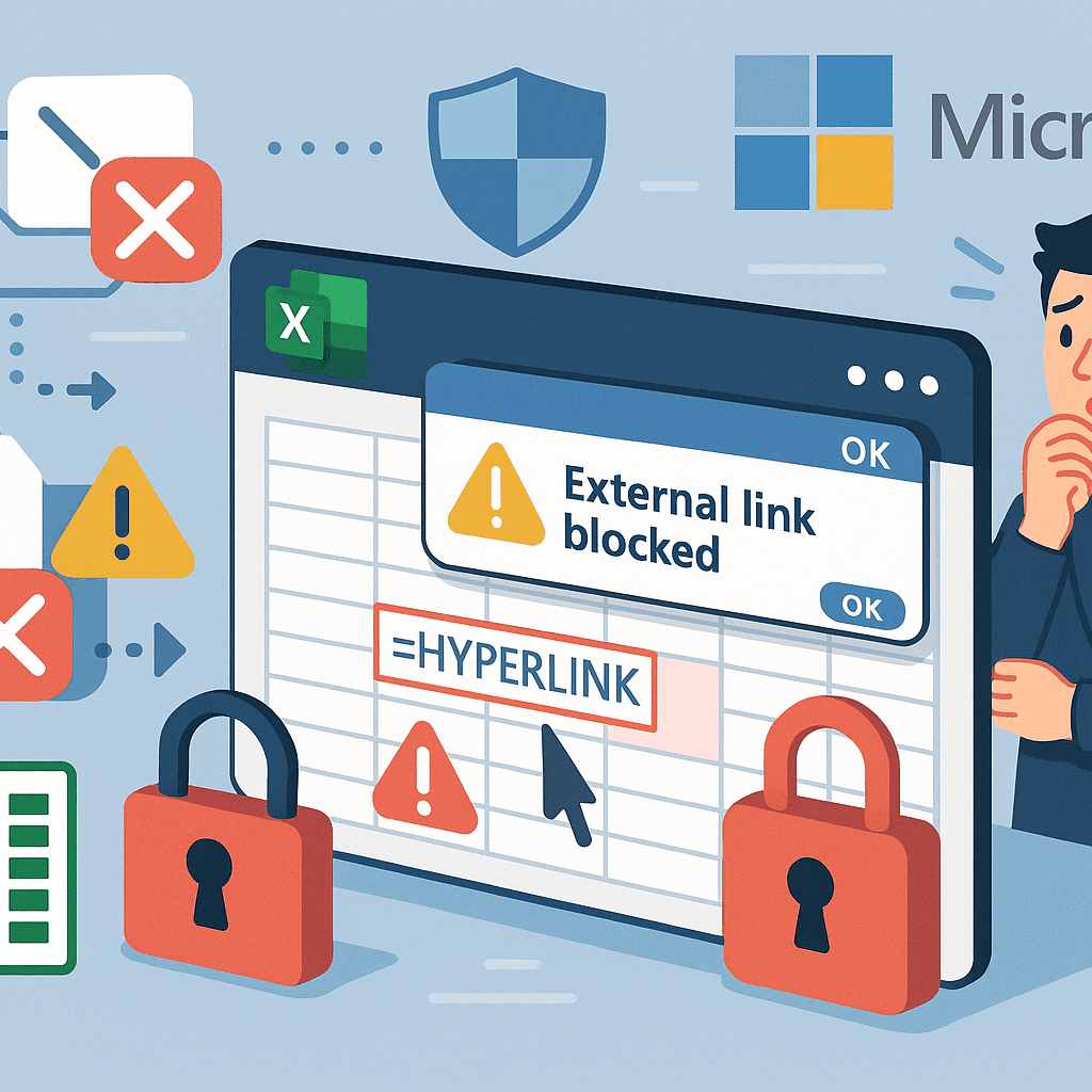 Microsoft、Excel(エクセル)の外部リンクを制限へ-高リスクファイルタイプの自動ブロックを開始|セキュリティニュースのセキュリティ対策  Lab