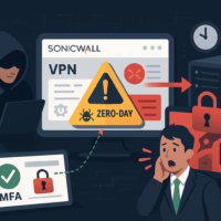 SonicWall VPNにゼロデイ攻撃、Akiraランサムウェアが数時間以内に展開 ― MFAを回避してドメイン支配も