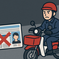 日本郵便の元社員が免許証を偽造し郵便バイクを無免許運転