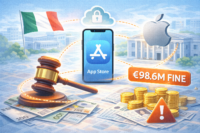 App Storeのプライバシー機能を巡り、イタリア当局がAppleに約98.6百万ユーロ(約182億円)の罰金