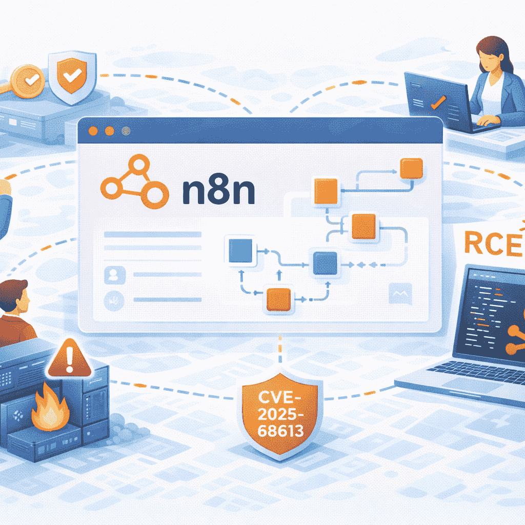 n8nに認証済みユーザーからRCEを許す脆弱性(CVE-2025-68613