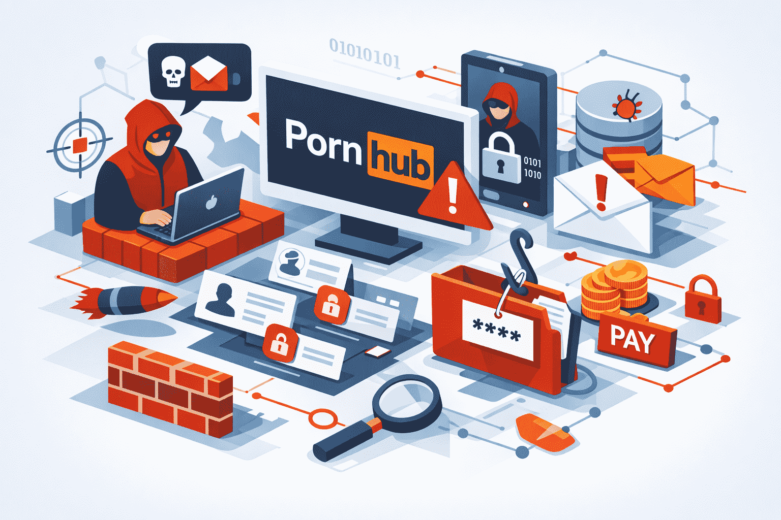 PornHub(ポルノハブ)のサイバー攻撃による会員情報漏洩でハッカーが本格的な恐喝を開始