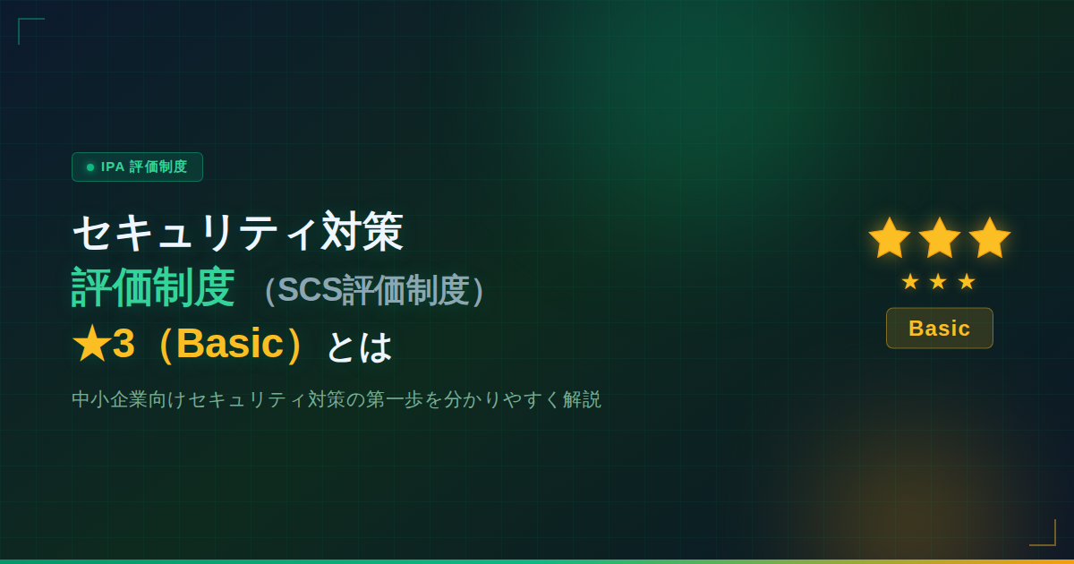 セキュリティ対策評価制度（SCS評価制度）★3（Basic）とは