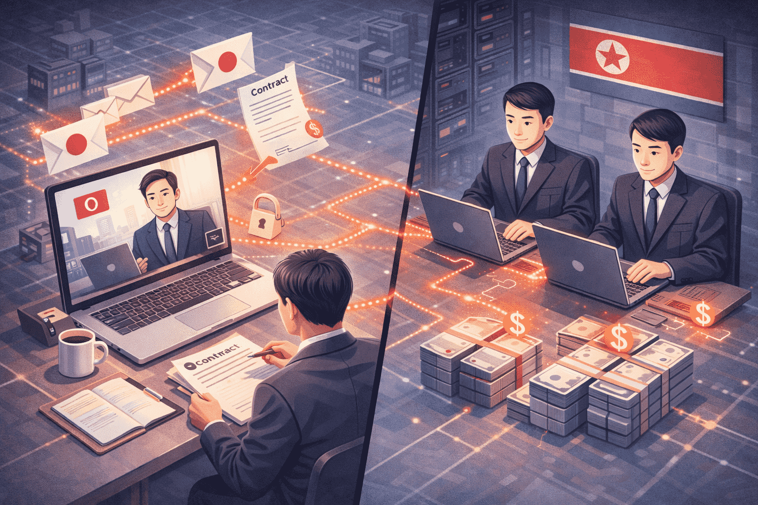 日本のフリーランス エンジニアへ海外から名義貸し依頼-北朝鮮ITワーカーの偽装就労と同型の手口
