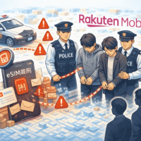 楽天モバイル eSIM不正契約で2名を逮捕-度重なる楽天モバイルの不正契約
