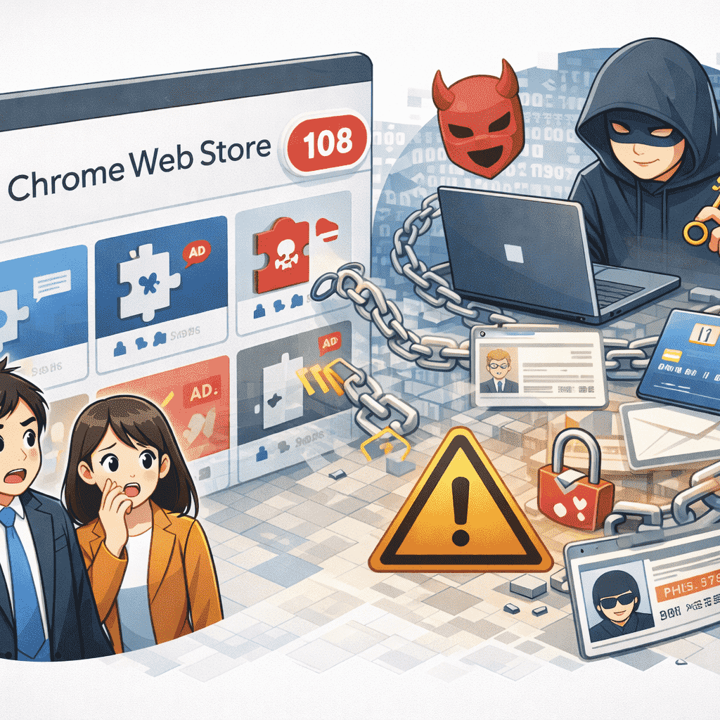 Chromeで108件の不正な拡張機能、ユーザーの情報漏洩の恐れ