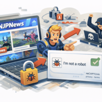 フォートナイトのニュースサイト FNJPNew、不正アクセスで偽のreCAPTCHAが表示される