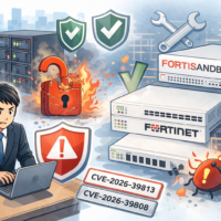 Fortinet、FortiSandboxの重大な脆弱性2件を修正(CVE-2026-39813,CVE-2026-39808)