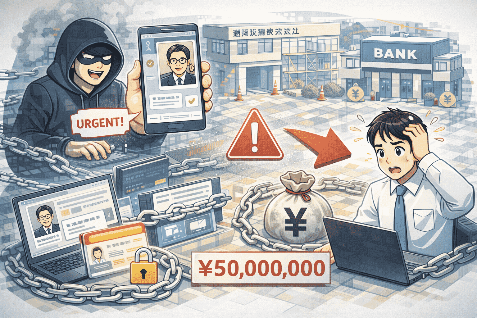 社長になりすましビジネスチャットで5,000万円詐取-群馬・前橋市の建設設備会社がビジネスメール詐欺（BEC）の被害