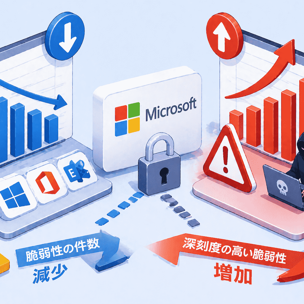 Microsoft 製品の脆弱性は減少も、深刻度の高い脆弱性は増加