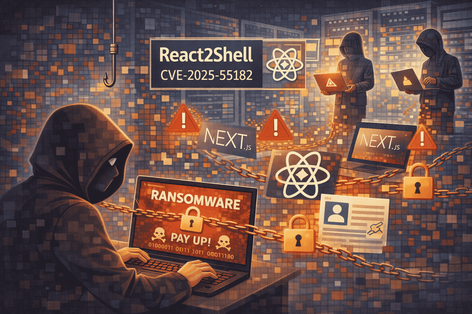 Next.jsの脆弱性、React2Shell(CVE-2025-55182)を悪用するサイバー攻撃 キャンペーン