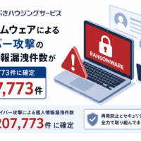 あなぶきハウジングサービスのランサムウェアによりサイバー攻撃の個人情報漏洩件数が207,773件に確定