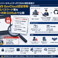 米 サイバーセキュリティ庁 CISAの委託業者がAWS GovCloud 認証情報・平文パスワード等を6か月間 GitHubで公開