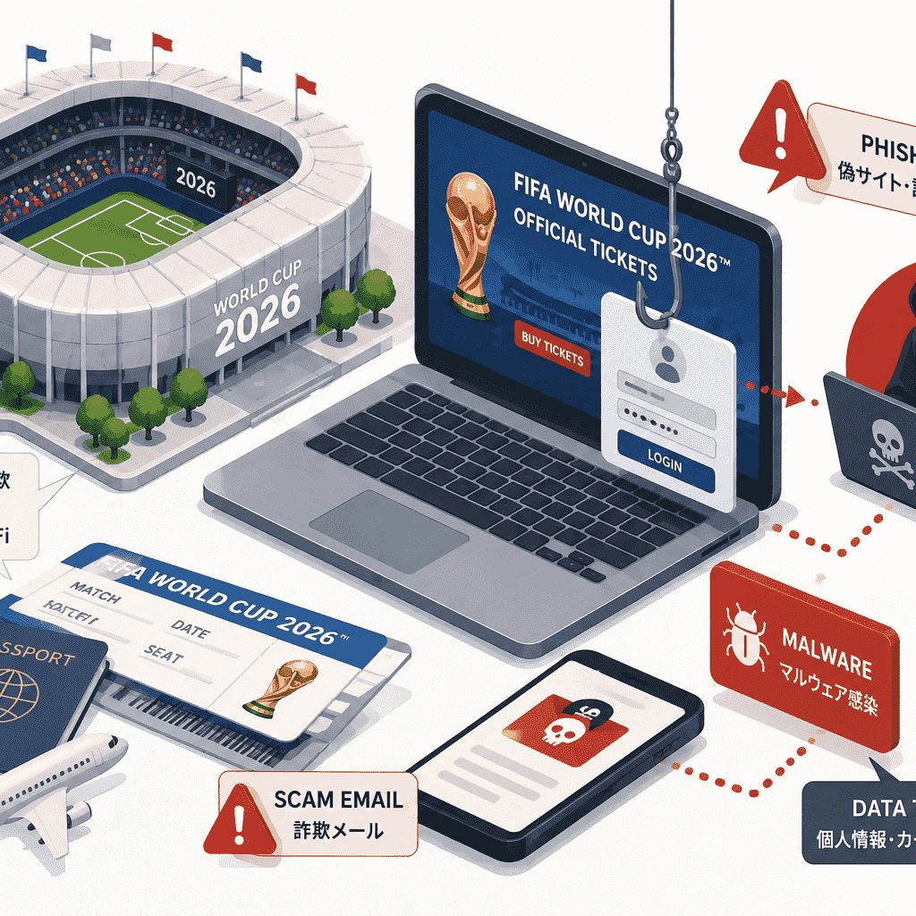 FIFAワールドカップ2026のファンを標的にしたサイバー攻撃