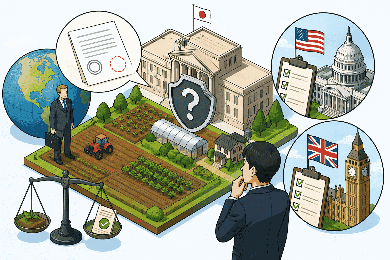 外国人の農地取得に関する国籍条項なしという制度的死角と米国、英国との規制の比較