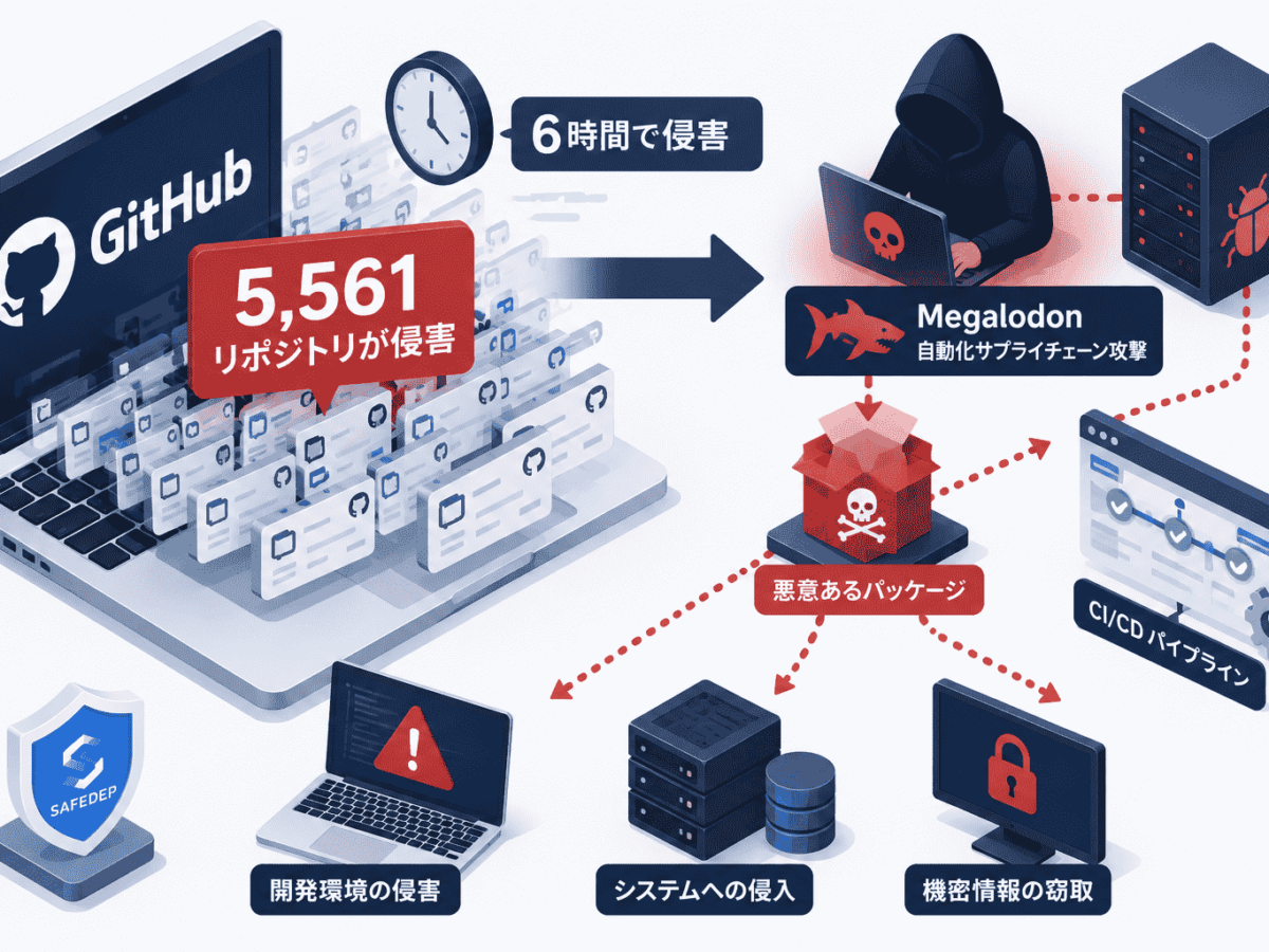 GitHubの5,561リポジトリが6時間で侵害-SafeDepが自動化 サプライ