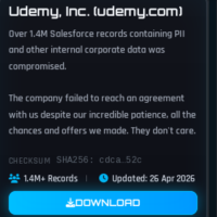 ハッカーグループがUdemyへのサイバー攻撃を主張、Salesforceへ不正アクセスか