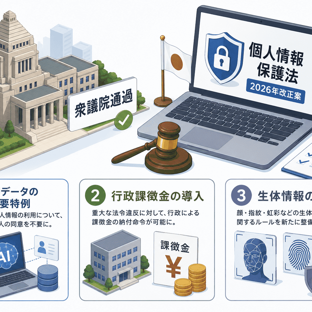 戦の傾き護法 個人情報保護法 2026年改正案が衆議院通過-AI 学習 データ利用の場合要