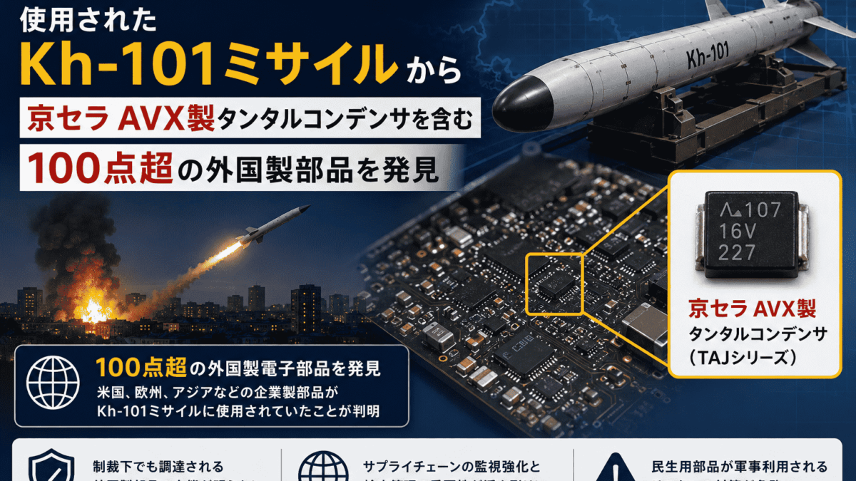 ロシアによるウクライナ キーウ攻撃で使用されたKh101ミサイルから