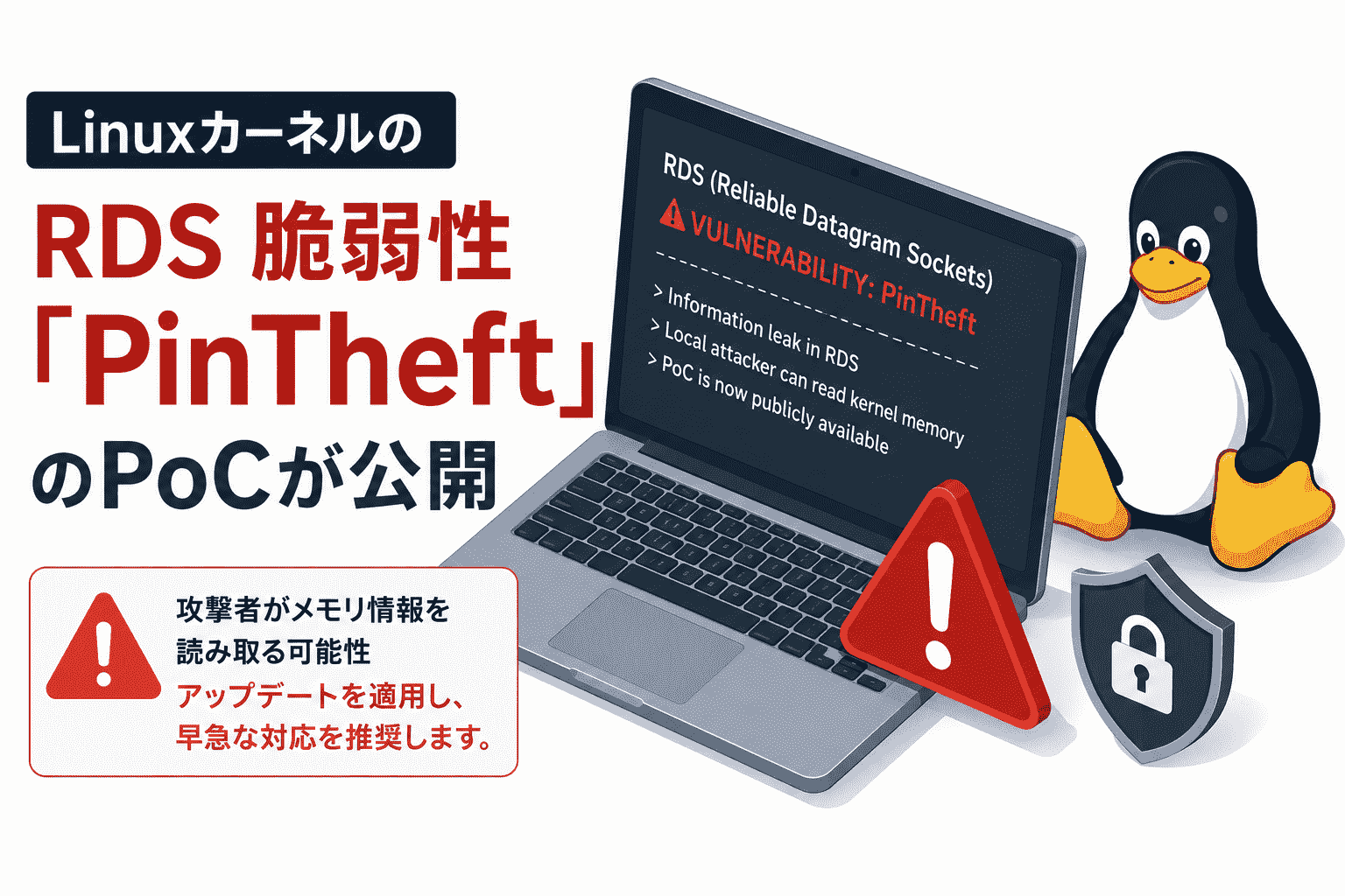 LinuxカーネルのRDS 脆弱性「PinTheft」のPoCが公開|セキュリティ