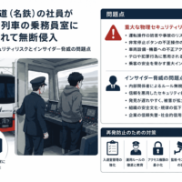 名古屋鉄道(名鉄)の社員が走行中の列車の乗務員室に知人を連れて無断侵入-重大な物理セキュリティリスクとインサイダー脅威の問題点