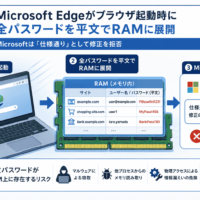 Microsoft Edgeがブラウザ起動時に全パスワードを平文でRAMに展開 Microsoftは「仕様通り」として修正を拒否