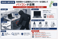 宮城県大郷町役場の税務課から盗難防止ワイヤーを切断してパソコンが盗難-ハードディスクに最大200件の個人情報が保存