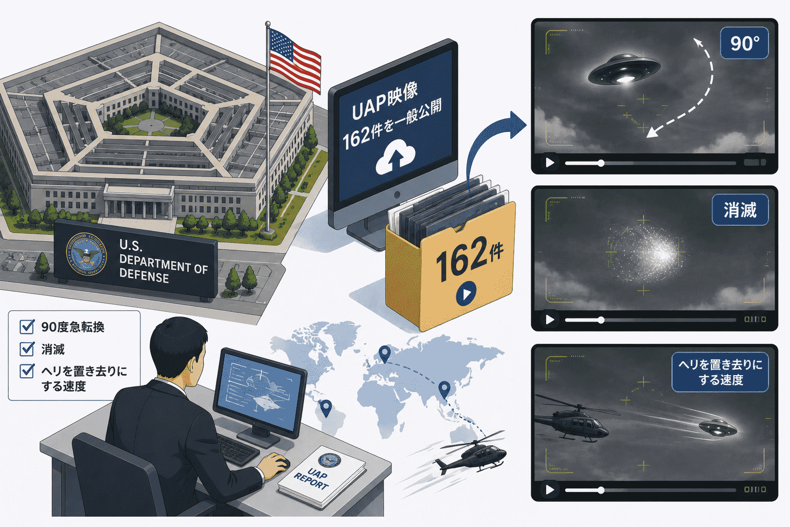 米国防総省がUFO（UAP）映像を公開-90度急転換・消滅・ヘリを置き去りにする速度|セキュリティニュースのセキュリティ対策Lab