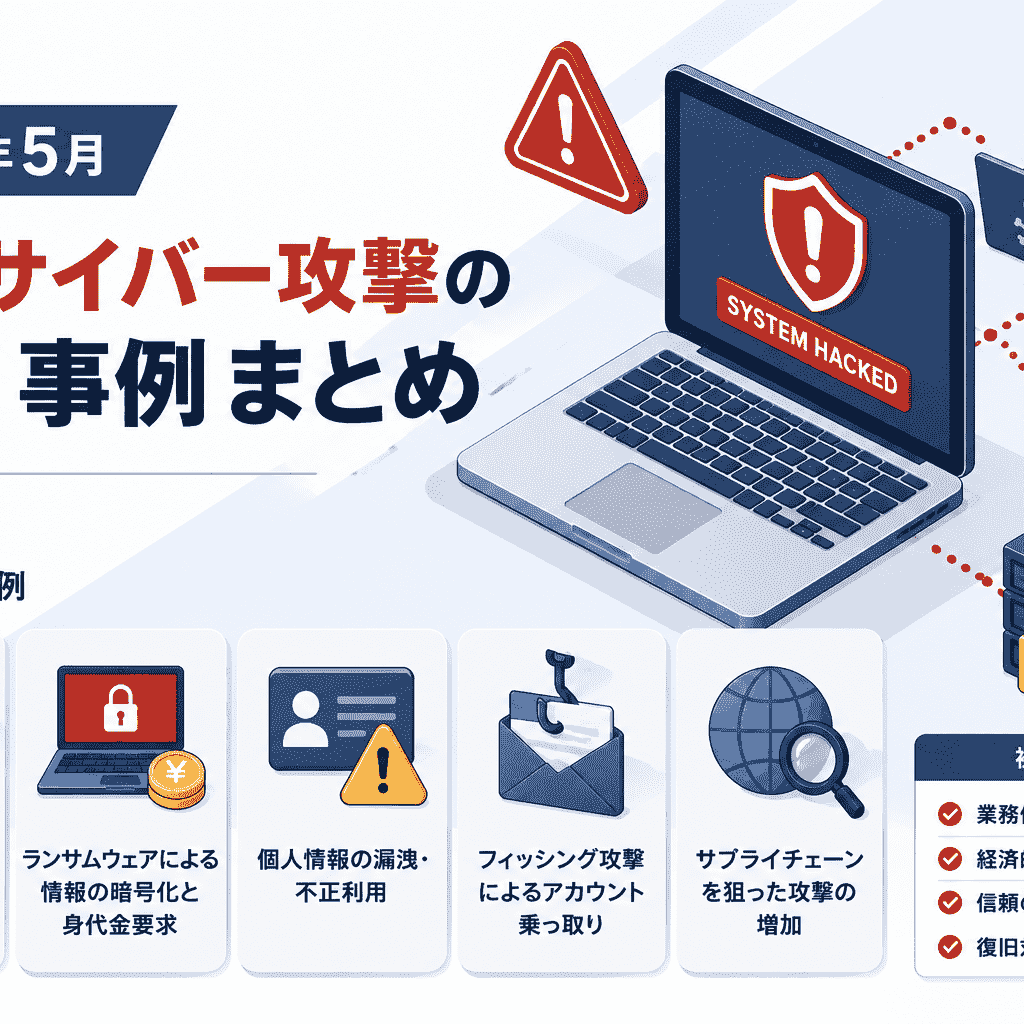 2026年5月 最新サイバー攻撃の被害 事例 まとめ|セキュリティニュース