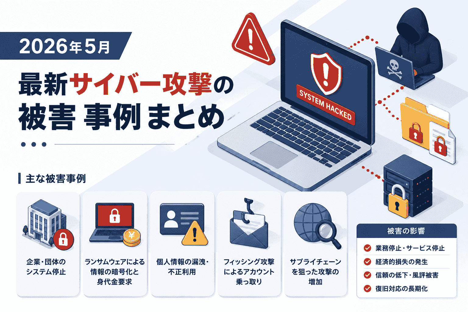 2026年5月 最新サイバー攻撃の被害 事例 まとめ|セキュリティニュース