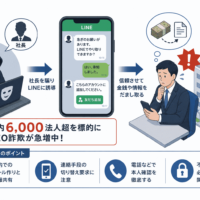 国内6,000法人超を標的に「社長を騙りLINEに誘導するCEO詐欺」が急増