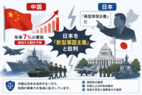 中国が日本を新型軍国主義と批判する一方で自国は年率7%の軍拡