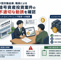 中国労働金庫、職員による暗号資産投資案件の不適切な勧誘を確認-ビットコインマイニング 投資への勧誘