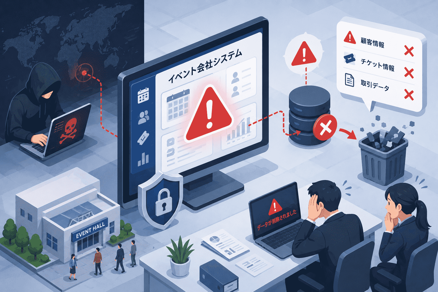 元勤務先のイベント会社システムに不正アクセスしデータ削除か
