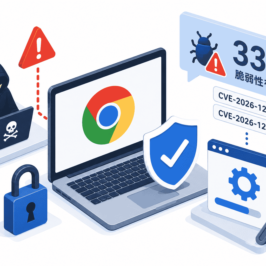 Google、Chromeの脆弱性 33件を修正(CVE-2026-12437,CVE-2026-12443)他