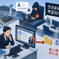 北海道函館市でうさばらし目的の同僚PCへ不正ログインし個人情報 持ち出し