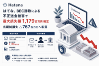 はてな、BEC詐欺による不正送金 被害で最大損失額1,179百万円 確定—当期純損失△767百万円へ転落