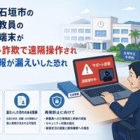 沖縄県石垣市の中学校教員の校務用端末がサポート詐欺で遠隔操作され生徒情報が漏えいした恐れ