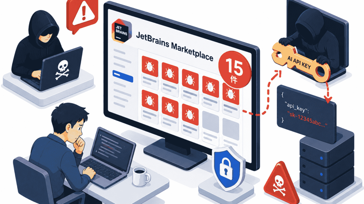 JetBrains Marketplaceで15件の悪意あるプラグインがAI APIキーを窃取