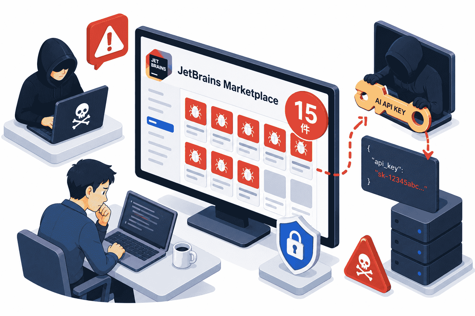 JetBrains Marketplaceで15件の悪意あるプラグインがAI APIキーを窃取-システムエンジニアを狙うサイバー攻撃 キャンペーン