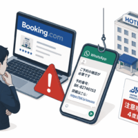 日本ホテル協会がBooking.comフィッシングで4度目の注意喚起-ゴールデンウイーク以降に急増、WhatsAppで実際の予約番号を示す偽メッセージが届く手口