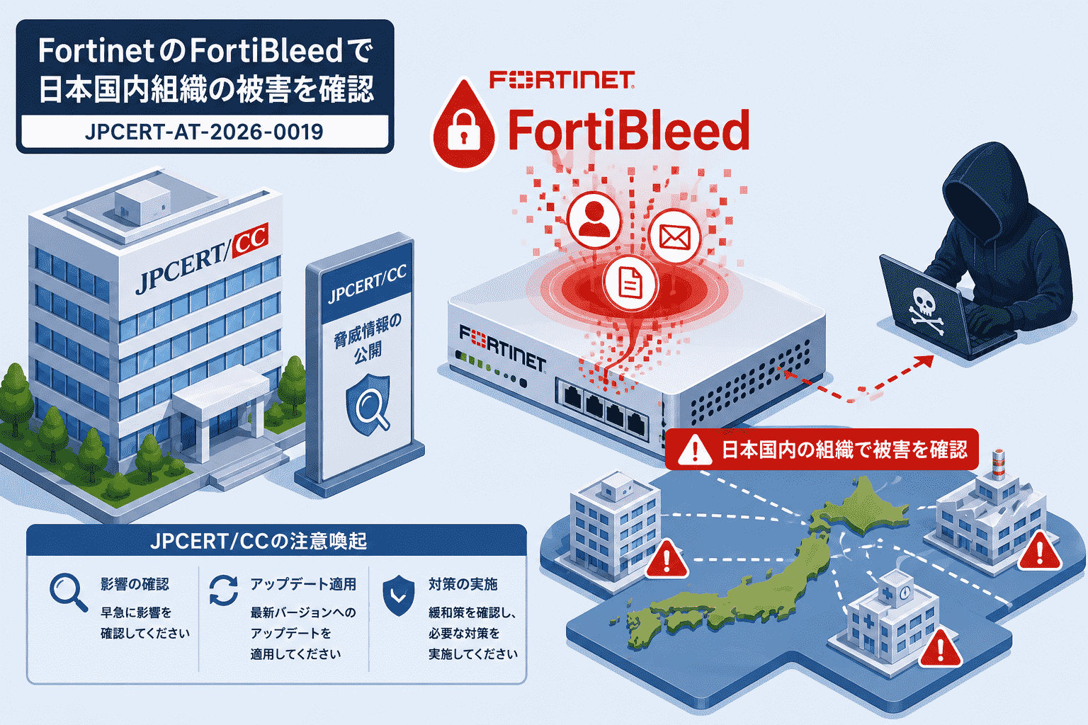 JPCERT/CC がFortinetのFortiBleedで日本国内組織の被害を確認-JPCERT-AT-2026-0019