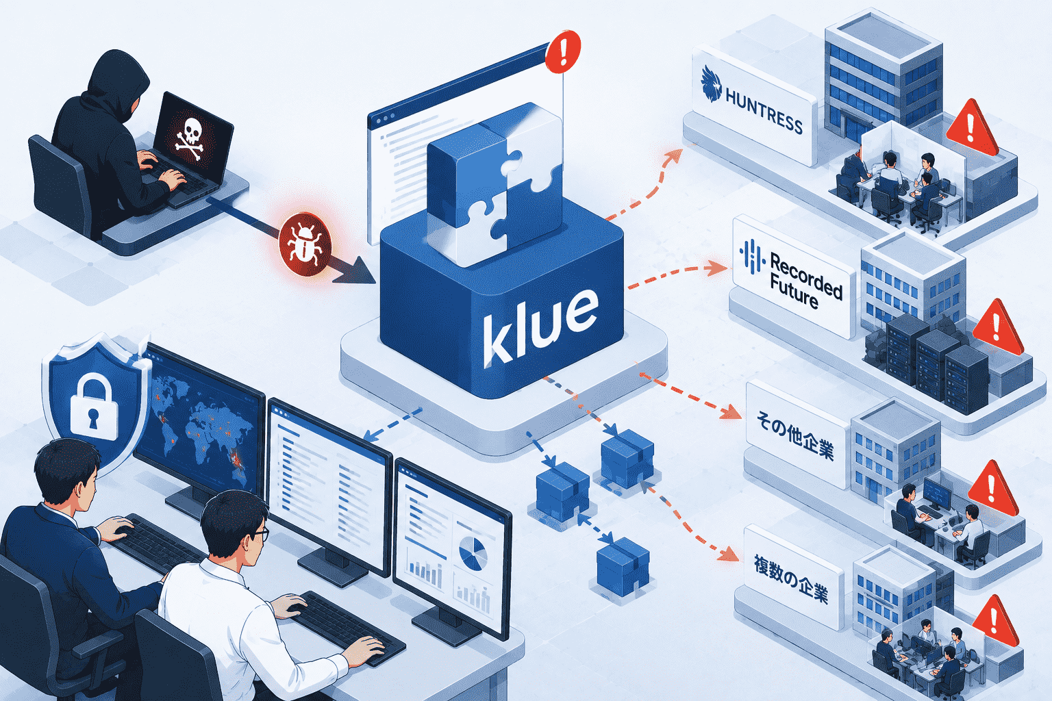 Huntress・Recorded Future含む複数企業がKlue経由のサプライチェーン攻撃で被害