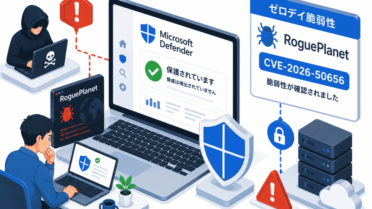 Microsoft Defenderのゼロデイ 脆弱性 RoguePlanetにCVE-2026-50656が