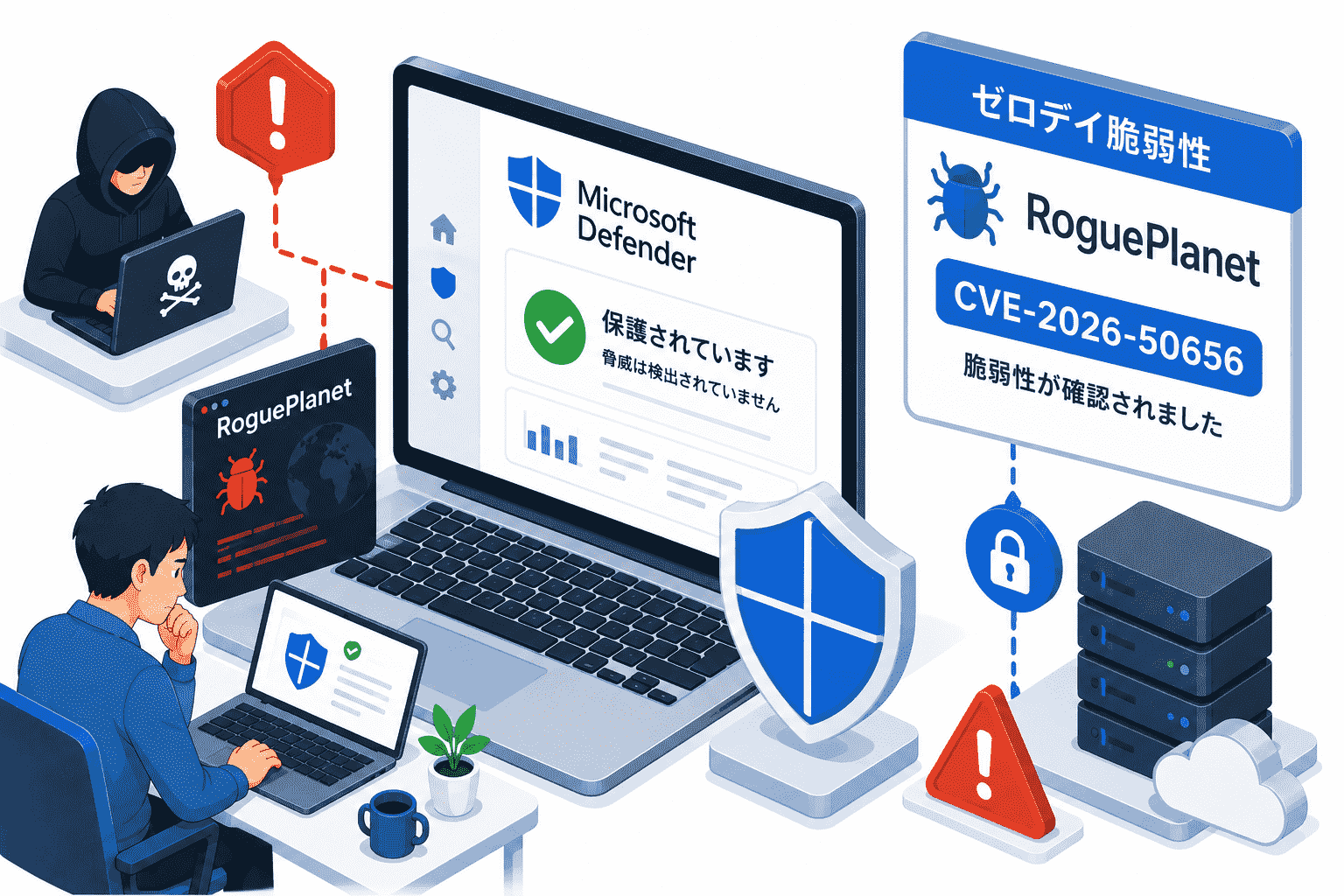 Microsoft Defenderのゼロデイ 脆弱性 RoguePlanetにCVE-2026-50656が付与